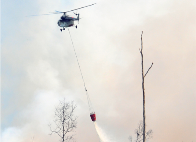 ngentot mutakhir Helikopter Water Bombing Jaga TN Tanjung pentil dari Karhutla